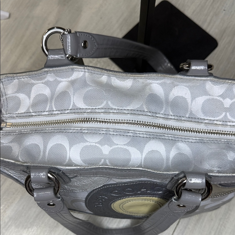 Coach Madison Mia Multi-Color East West Patchwork Circle Pattern Tote - Picture 7 of 12